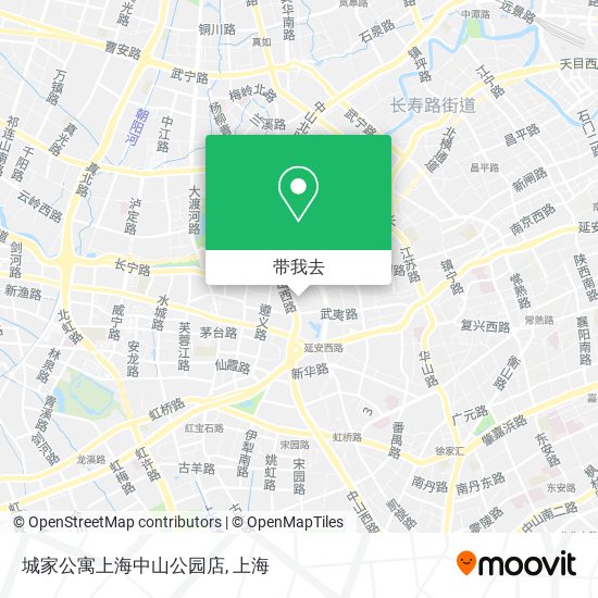 城家公寓上海中山公园店地图