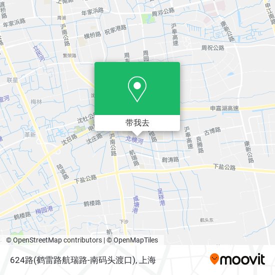 624路(鹤雷路航瑞路-南码头渡口)地图