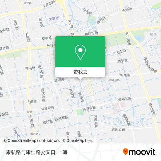 康弘路与康佳路交叉口地图