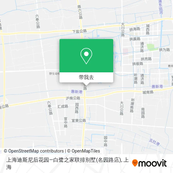 上海迪斯尼后花园—白鹭之家联排别墅(名园路店)地图