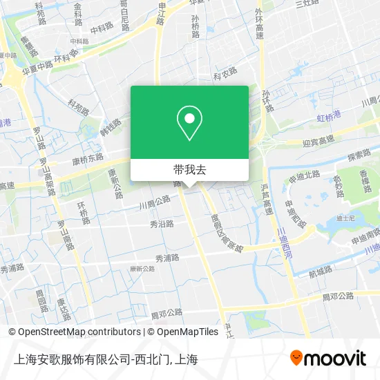 上海安歌服饰有限公司-西北门地图