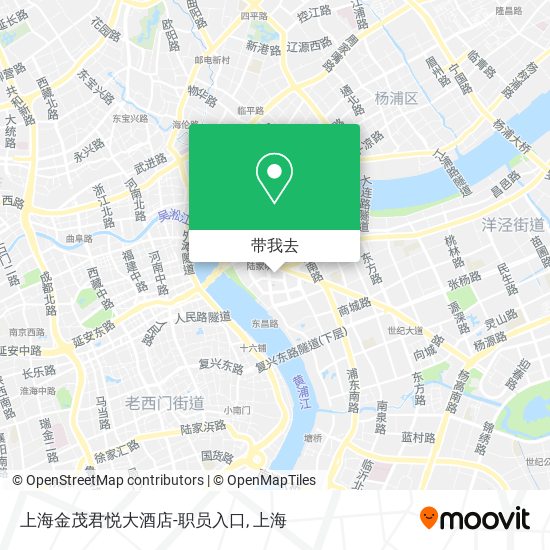 上海金茂君悦大酒店-职员入口地图