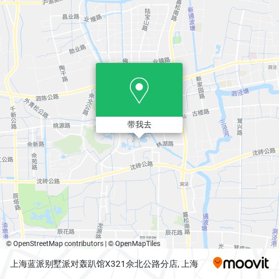 上海蓝派别墅派对轰趴馆X321佘北公路分店地图