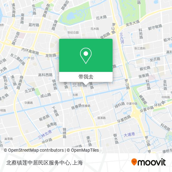 北蔡镇莲中居民区服务中心地图