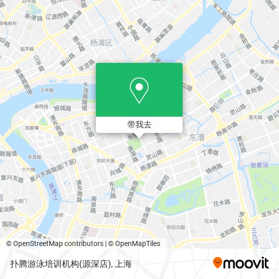 扑腾游泳培训机构(源深店)地图