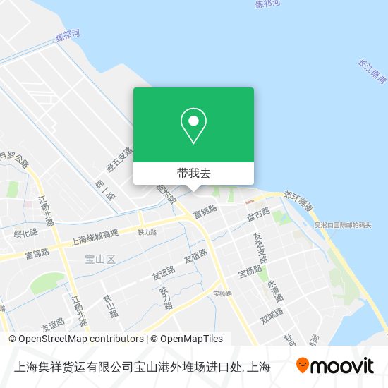 上海集祥货运有限公司宝山港外堆场进口处地图