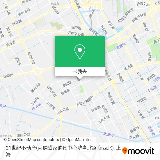 21世纪不动产(尚购盛家购物中心沪亭北路店西北)地图