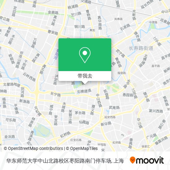 华东师范大学中山北路校区枣阳路南门停车场地图