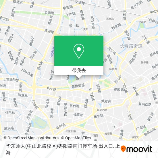 华东师大(中山北路校区)枣阳路南门停车场-出入口地图