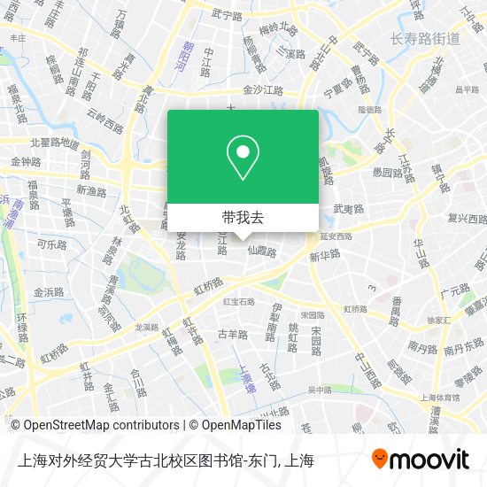 上海对外经贸大学古北校区图书馆-东门地图