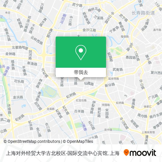 上海对外经贸大学古北校区-国际交流中心宾馆地图