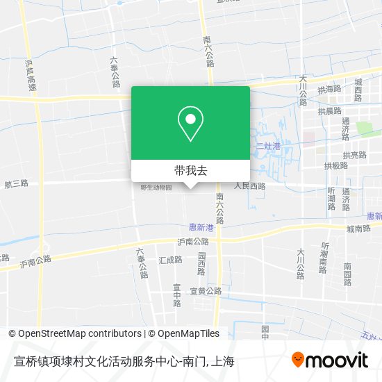 宣桥镇项埭村文化活动服务中心-南门地图