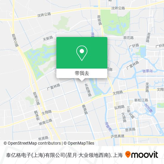 泰亿格电子(上海)有限公司(星月·大业领地西南)地图