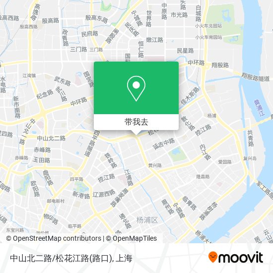 中山北二路/松花江路(路口)地图