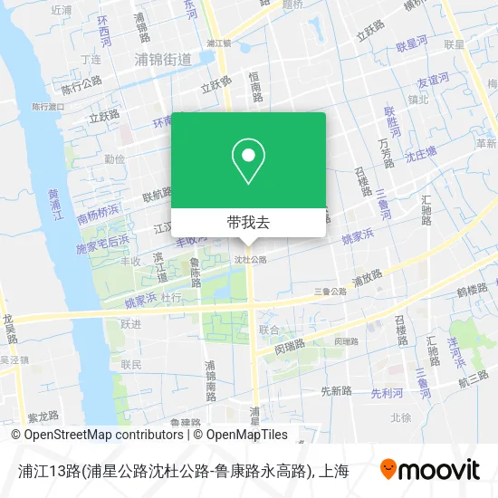 浦江13路(浦星公路沈杜公路-鲁康路永高路)地图