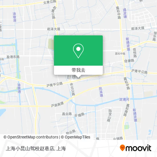 上海小昆山驾校赵巷店地图