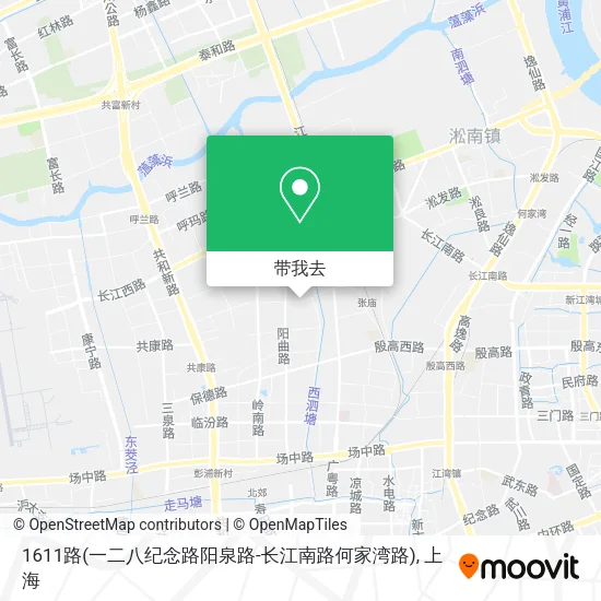 1611路(一二八纪念路阳泉路-长江南路何家湾路)地图