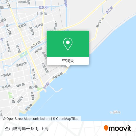 金山嘴海鲜一条街地图
