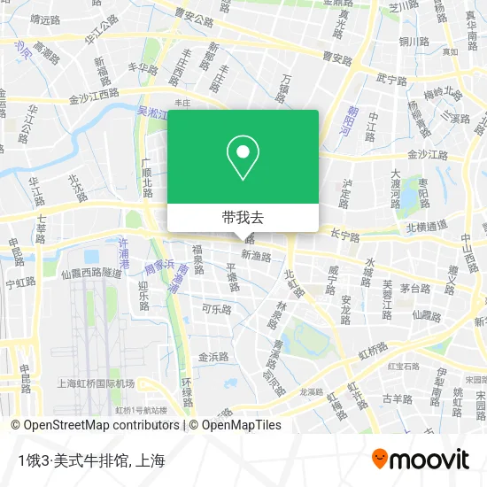 1饿3·美式牛排馆地图