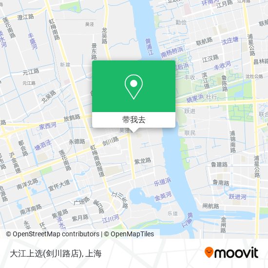 大江上选(剑川路店)地图