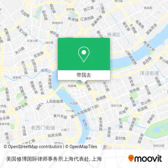 美国修博国际律师事务所上海代表处地图