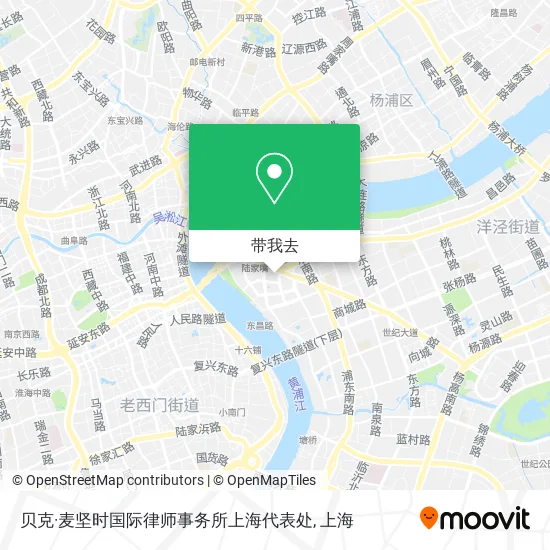 贝克·麦坚时国际律师事务所上海代表处地图
