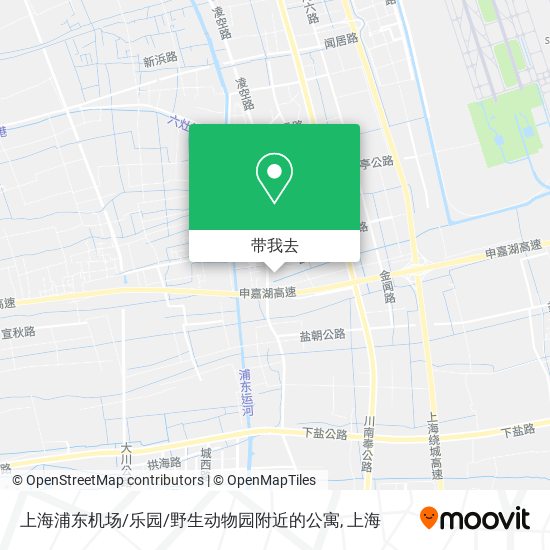 上海浦东机场/乐园/野生动物园附近的公寓地图