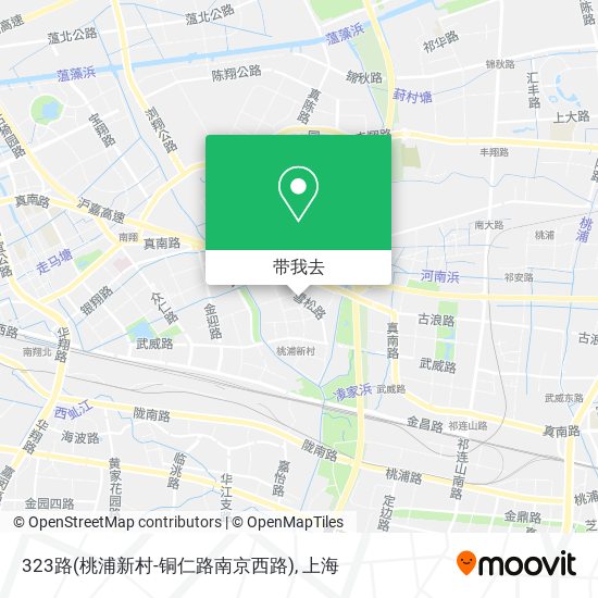 323路(桃浦新村-铜仁路南京西路)地图
