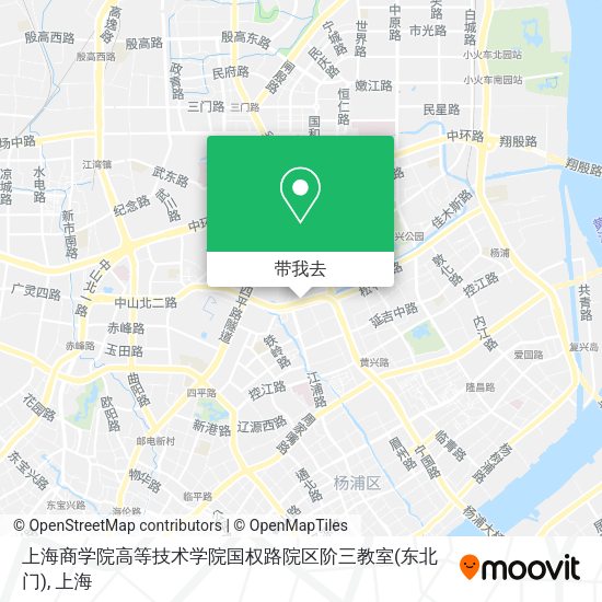 上海商学院高等技术学院国权路院区阶三教室(东北门)地图