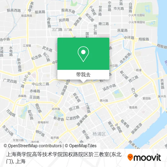 上海商学院高等技术学院国权路院区阶三教室(东北门)地图