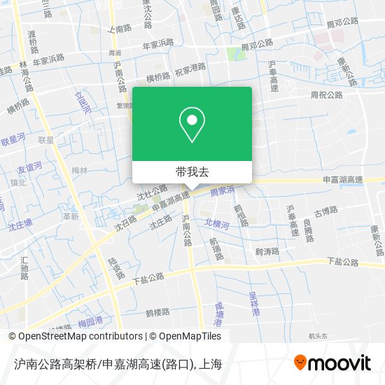 沪南公路高架桥/申嘉湖高速(路口)地图