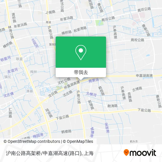 沪南公路高架桥/申嘉湖高速(路口)地图