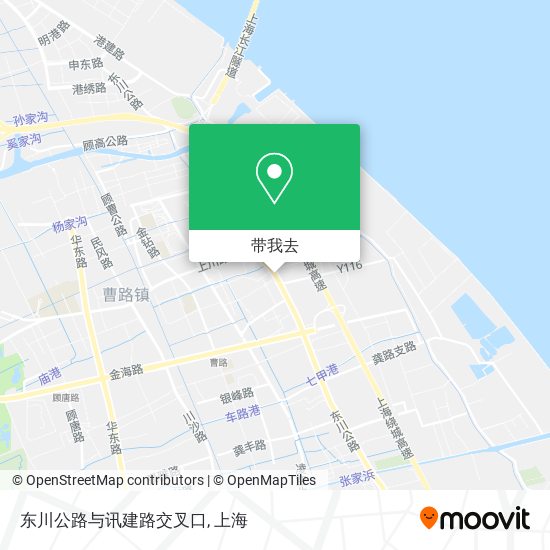 东川公路与讯建路交叉口地图