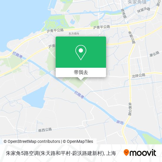 朱家角5路空调(朱天路和平村-蔚沃路建新村)地图