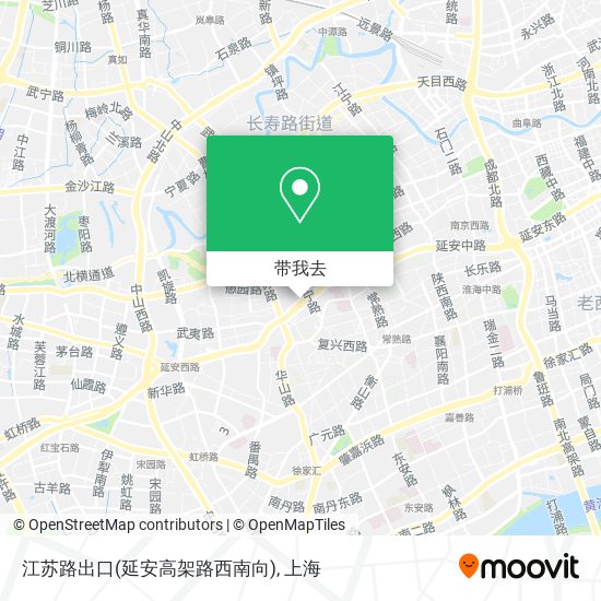 江苏路出口(延安高架路西南向)地图