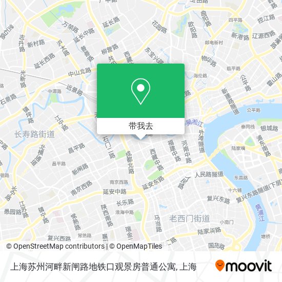 上海苏州河畔新闸路地铁口观景房普通公寓地图