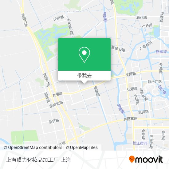 上海膜力化妆品加工厂地图