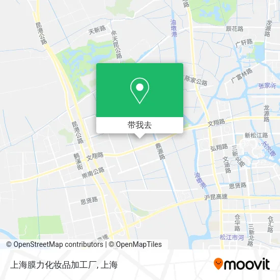 上海膜力化妆品加工厂地图