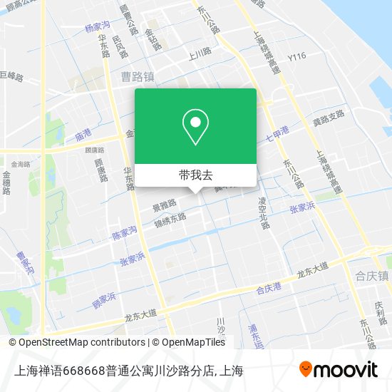 上海禅语668668普通公寓川沙路分店地图