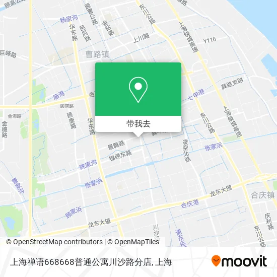 上海禅语668668普通公寓川沙路分店地图