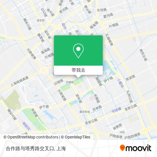 合作路与塔秀路交叉口地图