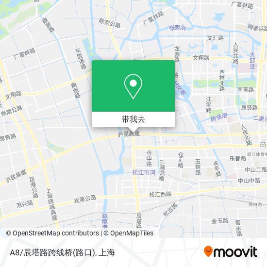 A8/辰塔路跨线桥(路口)地图