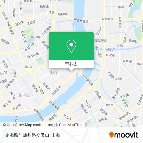 定海路与凉州路交叉口地图