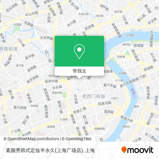 素颜秀韩式定妆半永久(上海广场店)地图