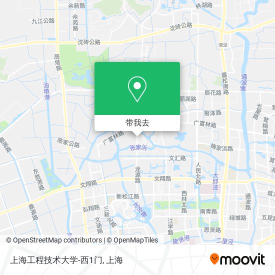 上海工程技术大学-西1门地图