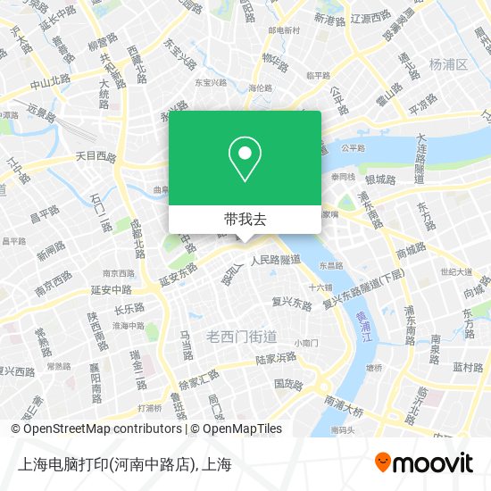 上海电脑打印(河南中路店)地图
