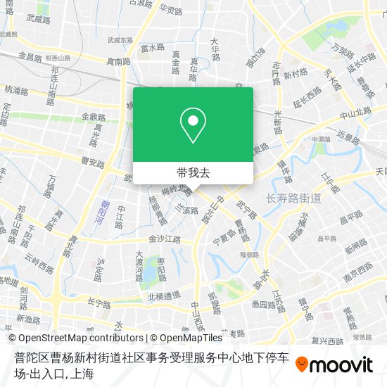 普陀区曹杨新村街道社区事务受理服务中心地下停车场-出入口地图