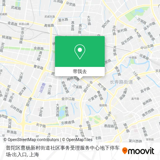 普陀区曹杨新村街道社区事务受理服务中心地下停车场-出入口地图