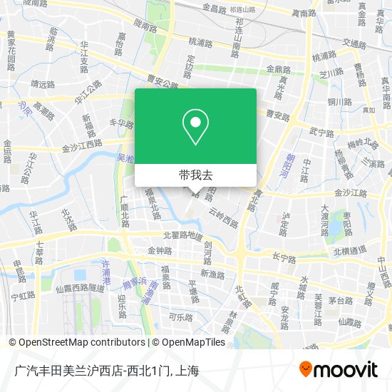 广汽丰田美兰沪西店-西北1门地图