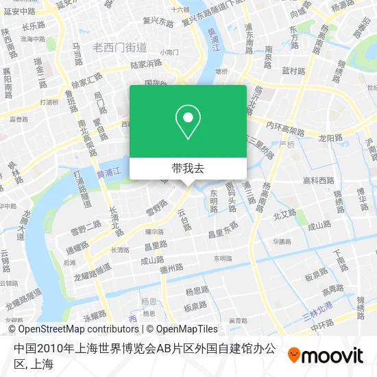 中国2010年上海世界博览会AB片区外国自建馆办公区地图